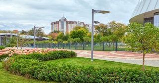 Профессиональное озеленение улиц в Железнодорожном в октябре